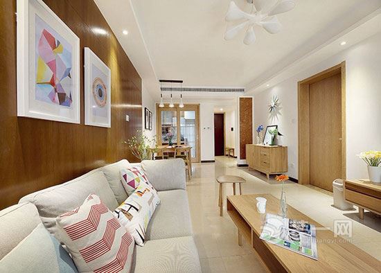 绵阳装修公司推荐93平米两居室北欧风格案例效果图