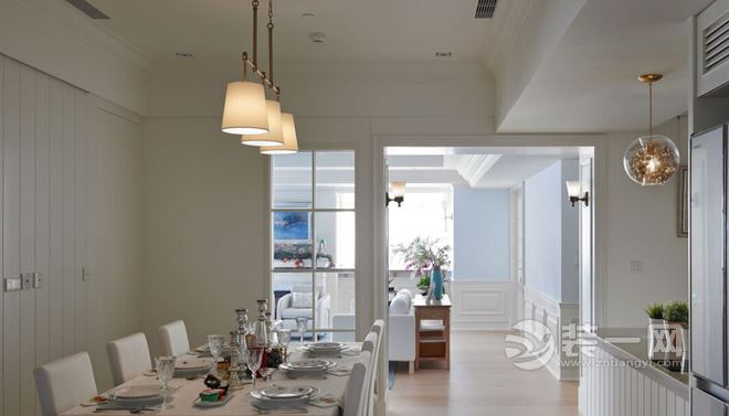 100平米新古典风格两居室装修案例餐厅装修效果图