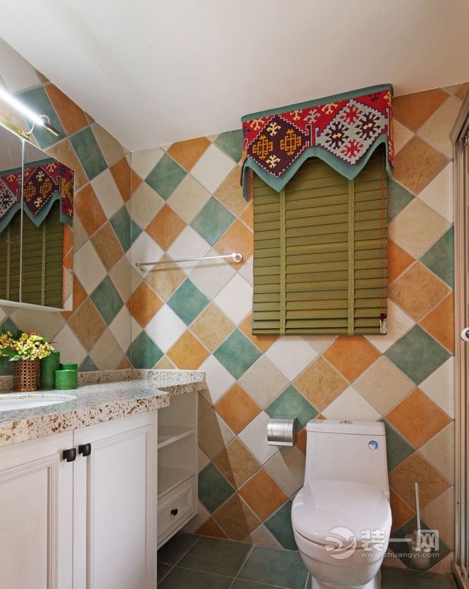 60平米两居室主题房装修案例 乌鲁木齐红色美风之家