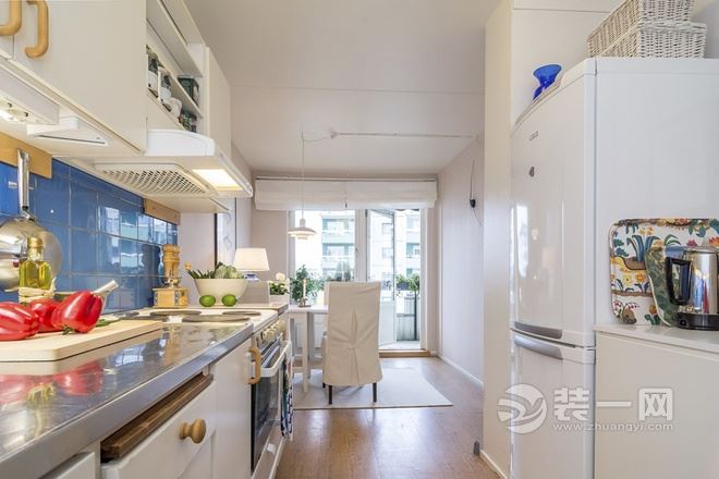 东莞89平米北欧风格清新两居室装修案例厨房装修效果图