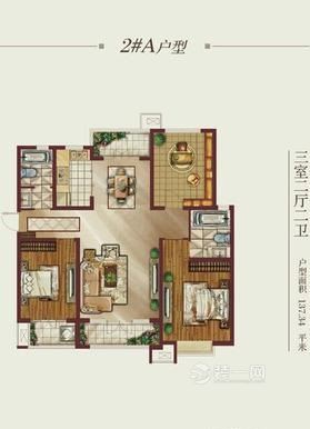 石家庄天玺名著137.34平现代简约风格三居装修效果图