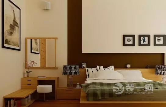 2017年最新创意小户型卧室书房一体装修效果图