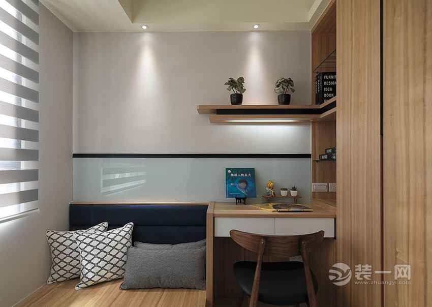 66平米现代简约风格小户型两居室装修案例次卧装修效果图