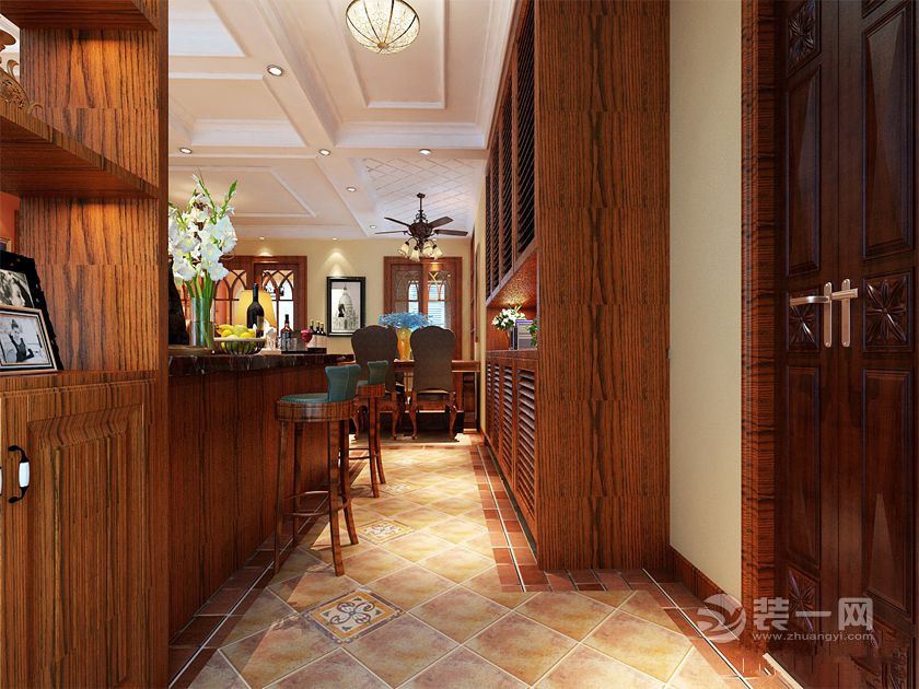 四居室美式风格 北京装饰公司海云轩200平装修案例