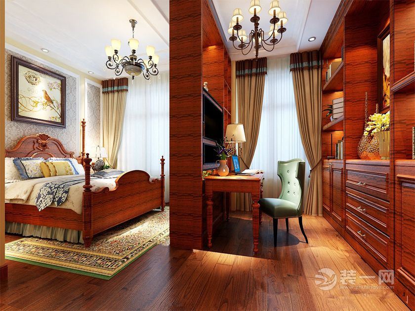 四居室美式风格 北京装饰公司海云轩200平装修案例