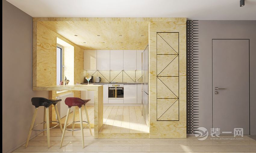 78平米现代时尚风格两居室装修案例厨房装修效果图