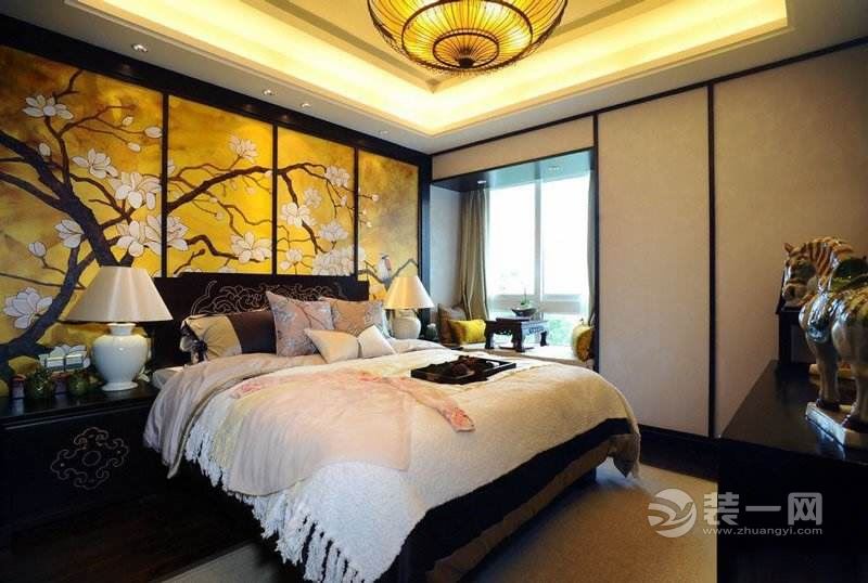 中式风格老人卧室装修设计效果图