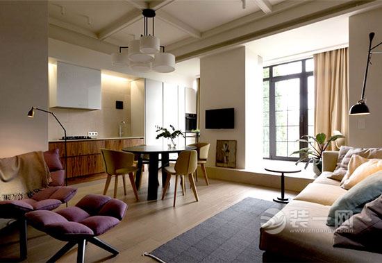 温婉柔和的小公寓 天津装修网一室一厅小户型案例图
