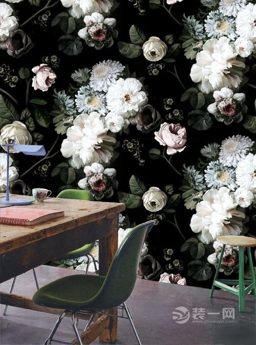 合浦装修网分享10款争奇斗艳花朵样式壁纸效果图