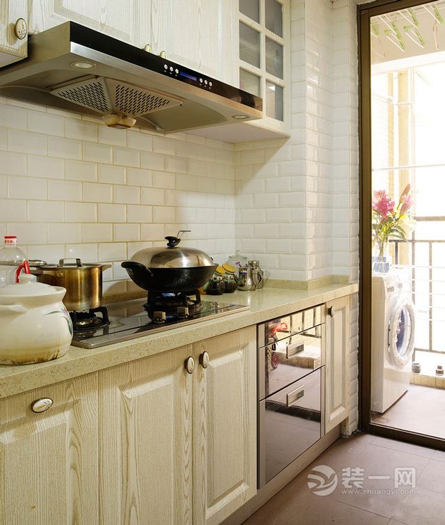 94平米清爽美式风格两居室装修案例厨房装修效果图