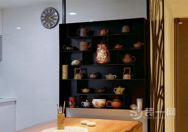 半开放式厨房设计 南京雍福龙庭日式禅风装修效果图