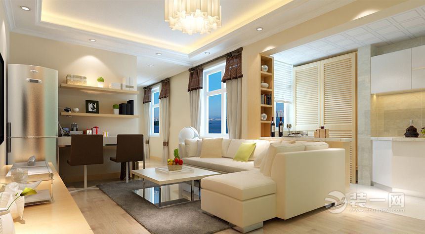弘善家园73平二居室图 北京装修公司现代简约风案例