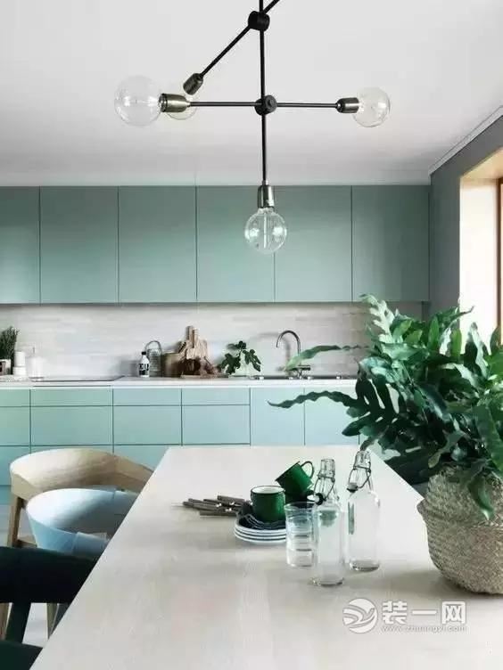 薄荷绿家居装饰设计薄荷绿厨房装饰设计