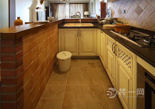 06平米美式风格两居室装修案例厨房装修效果图
