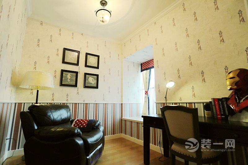 110平米三居室婚房 天津装修公司分享美式风格案例