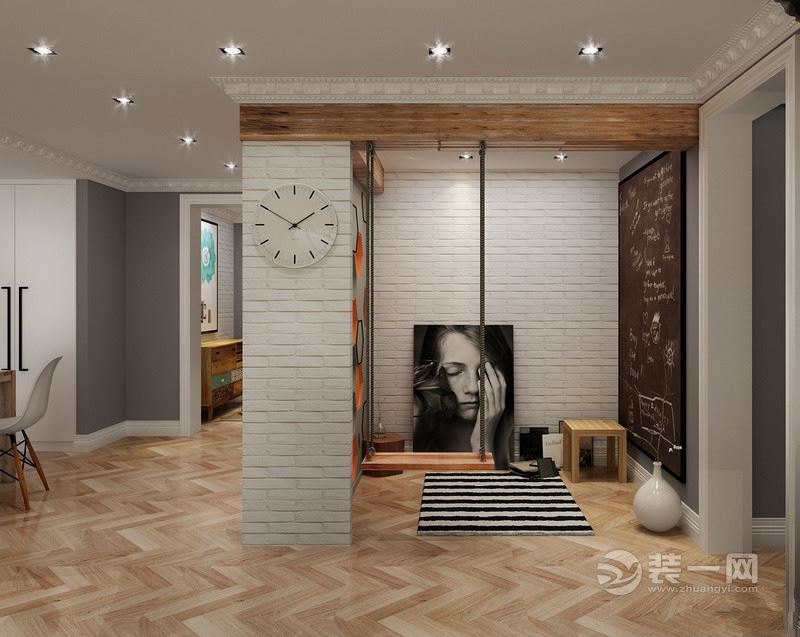绵阳装修网分享120平米两居室现代风格案例效果图
