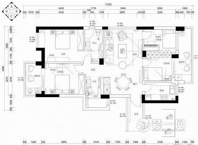 121平米现代简约风格装修效果图