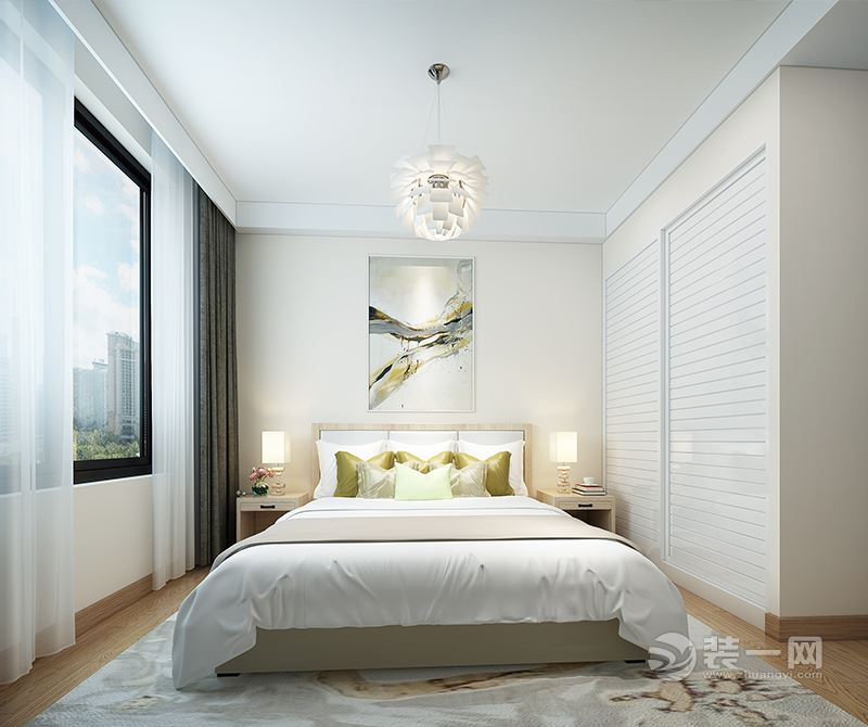 长沙保利西海岸93平米现代简约二居室装修效果图