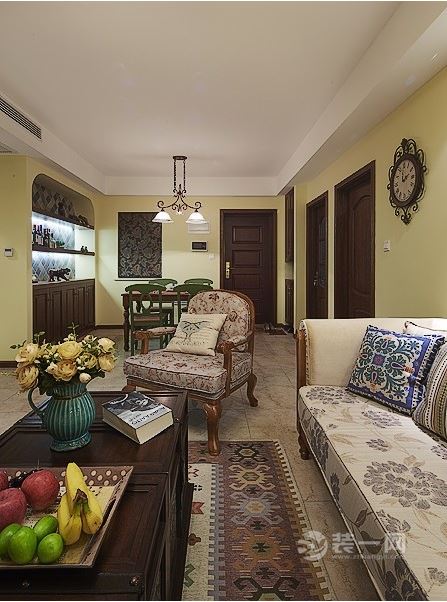 波西米亚风格客厅布置方法 107平米三居室装修案例