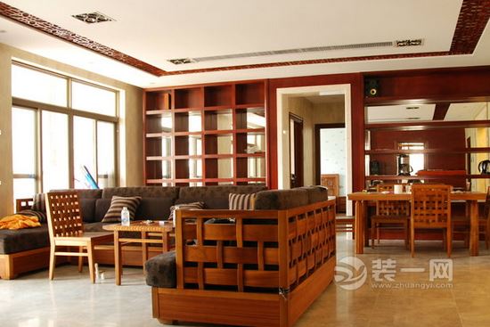 室内古色古香设计 装修中式客厅设计 装修空间设计 装一网六安站