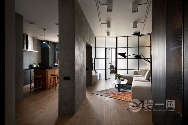 70平现代风格一居室单身公寓装修案例