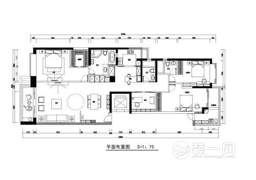 190平米现代简约风格装修效果图 广州珊瑚天峰装修效果图