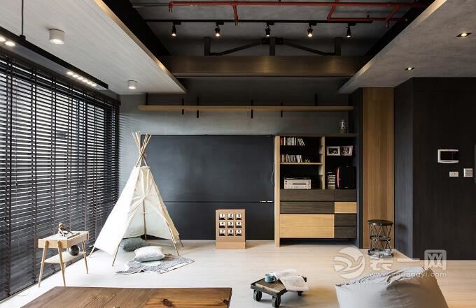 现代简约风格客厅效果图 成都华阳南湖半岛三居室装修