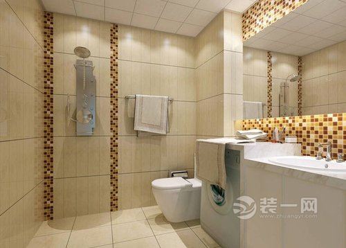 武汉大华南湖公园世家76平一居室欧式风格装修效果图——卫生间