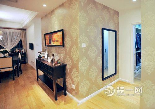 武汉电建地产盛世江城95平米两居室欧美风格装修设计实景图——走廊