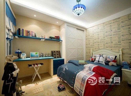 武汉保利心语81.6平地中海风格两居室装修设计实景图——儿童房
