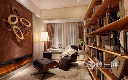 武汉装修公司光谷坐标城C1户型83平米两室两厅现代风格装修设计实景图——书房