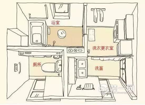 日式四式分离卫生间装修设计布局