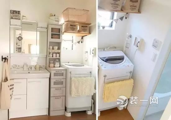 日式四式分离卫生间装修设计布局——洗衣间