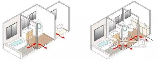 日式四式分离卫生间装修设计布局——家务间