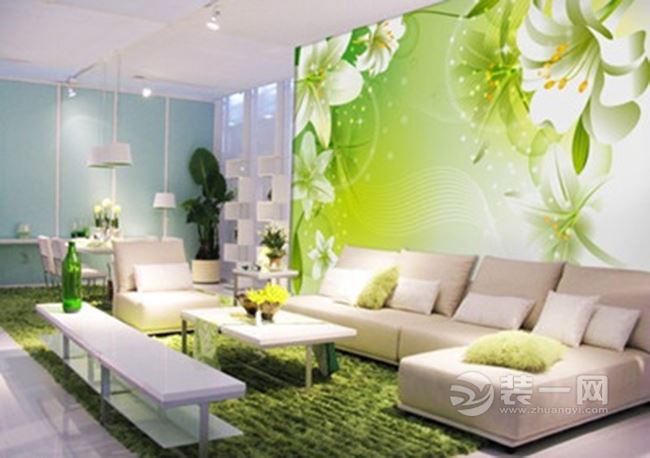 呼和浩特装饰公司分享10款绿色淡雅活力壁纸效果图