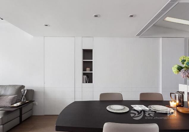 三室两厅两卫现代简约装修效果图 狭长客厅设计案例