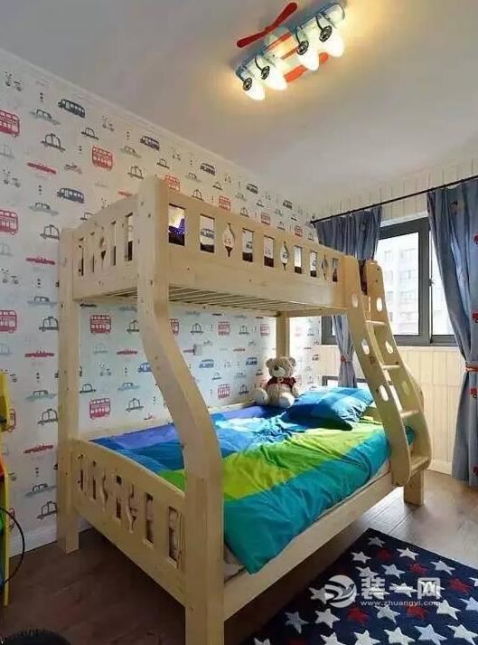 100平两居室简约装修风格儿童房效果图