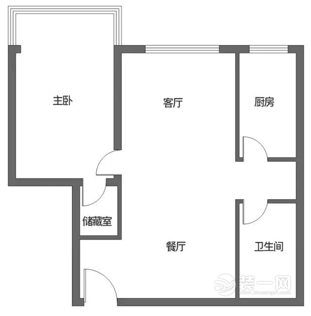76平现代混搭一居室变两室装修案例