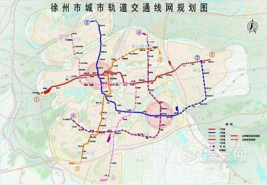 徐州市城市轨道交通线路图规划图