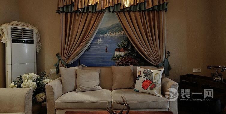 沙发背景墙装修效果图 地中海风格装修图片