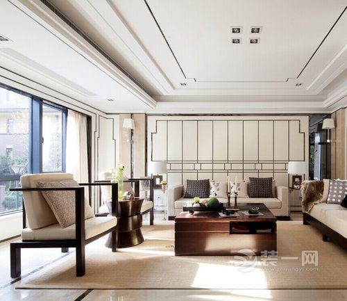 中式风格客厅装修效果图 四居室装修效果图