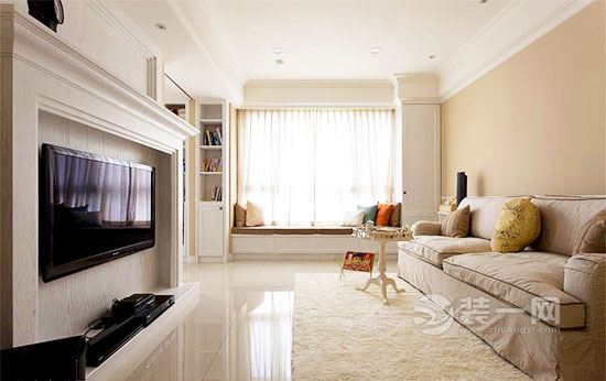 绵阳装修网分享95平米淡雅系小家 暖色造就温馨生活：客厅