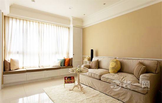 绵阳装修网分享95平米淡雅系小家 暖色造就温馨生活：客厅