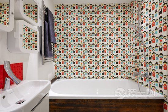 通辽装修网分享四口之家的古朴色彩设计案例效果图：卫浴间