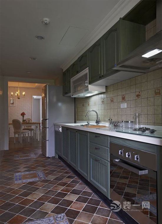 绵阳装修公司135平米三居室乡村风案例 环保绿空间：厨房