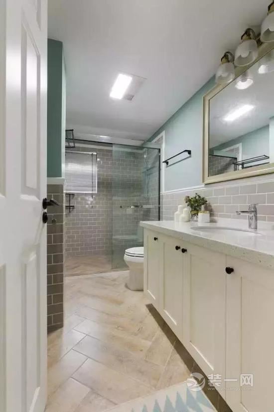 卫生间洗脸盆柜组合 卫生间洗手台装修效果图