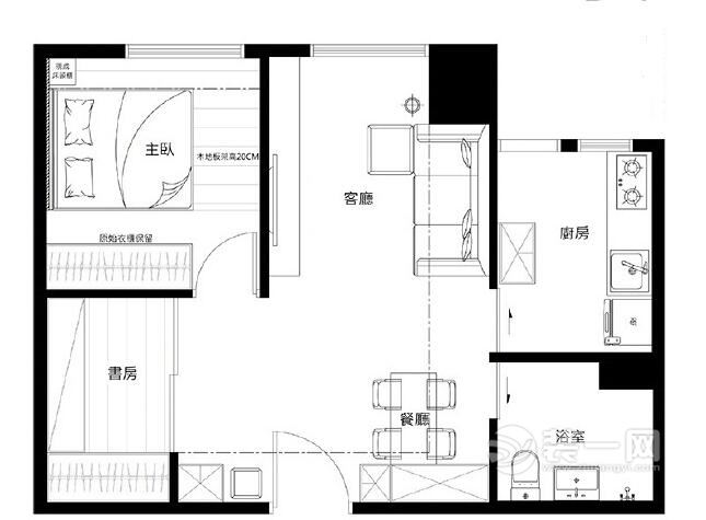 66平米小户型装修 muji风格装修效果图