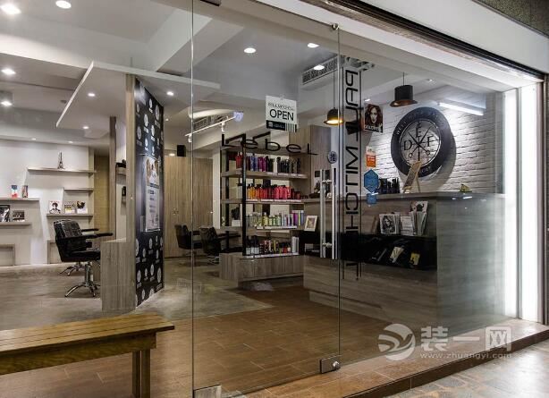 工业风格理发店设计装修 仓库改建的洗发区你们喜欢吗