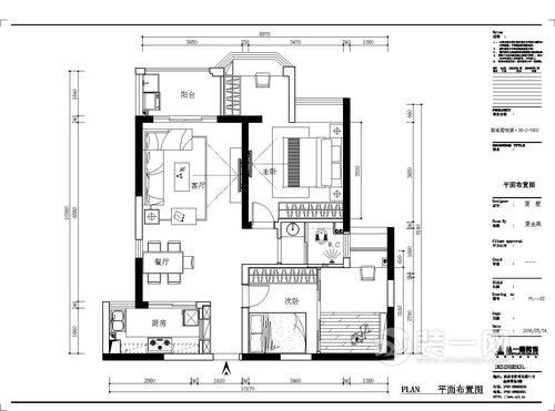 南昌联发君悦湖小区90平现代简约风格三居室装修案例