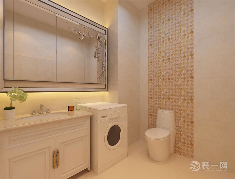 哈尔滨天悦小区-58平米二居室-现代风格-卫浴间装修效果图